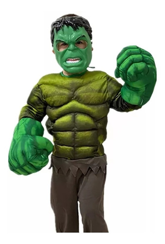 Disfraz Niños Hulk Relleno Super Musculos Acolchonado