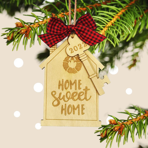 Sweet Home Adorno Navidad 2022 Para Hogar Regalo Casa Una