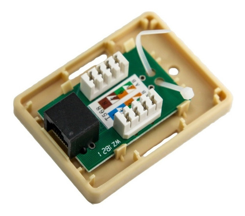 Roseta Simple Red Rj45 Con Jack Completa +adh +tornillo Htec