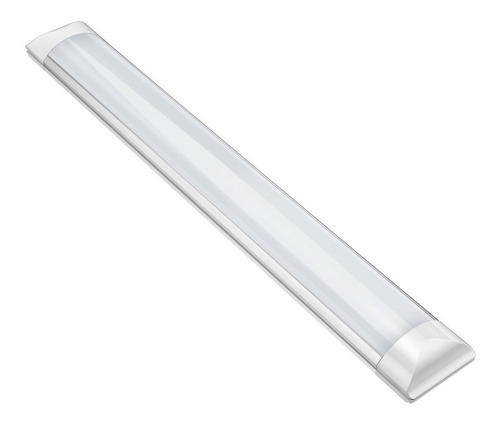 Luminaria Tubular Led Sobrepor Slim 18w Branco Frio 60cm 110V/220V (Bivolt)