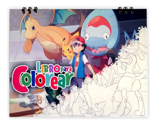 Croquera Para Colorear X50 Imagenes - Pokemon