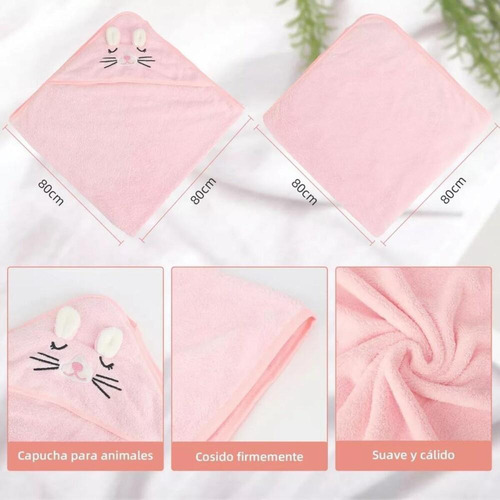 ~ Toalla De Baño Para Bebés, Manta Suave Con Capucha Para