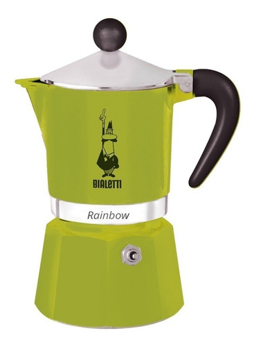 Cafetera Bialetti Rainbow 1 Cup manual verde italiana