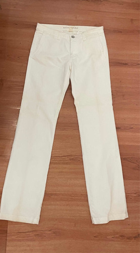 Pantalón Blanco Tipo Jean Banana Republic