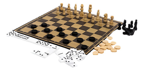 3 En 1 (ajedrez, Damas Y Dominó) Novelty