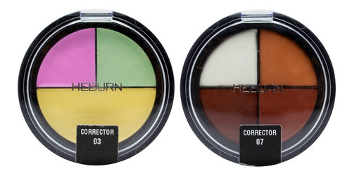 Heburn Kit X2 Cuartetos Correctores Maquillaje Cremosos 305 