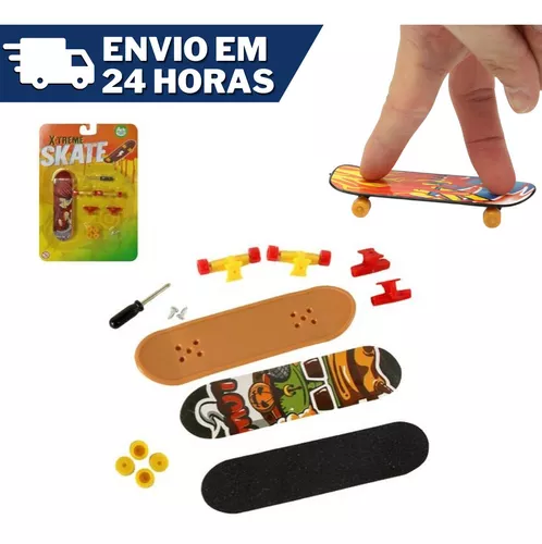 Skate De Dedo De Plástico 14 Peças Xtreme Brinquedo