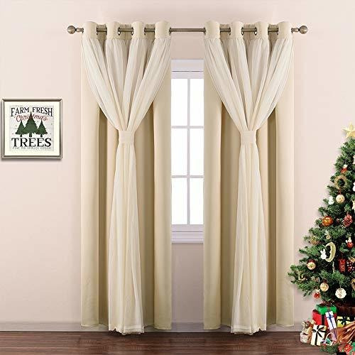 Cortinas Opacas Infantiles Nicetown 84'' Beige