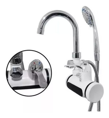 Imagen 5 de 6 de Llave Electrica Agua Caliente + Rociador / Envío Gratis!