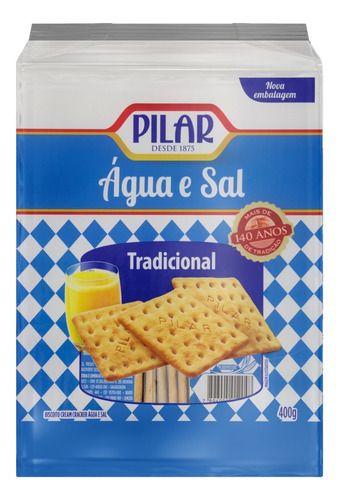 Biscoito Água e Sal Tradicional Pilar Pacote 400g