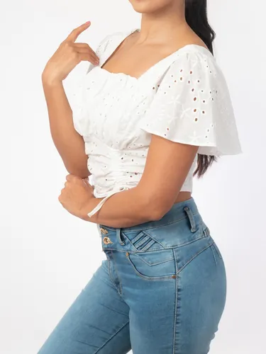 Blusa blanca juvenil new arrivals