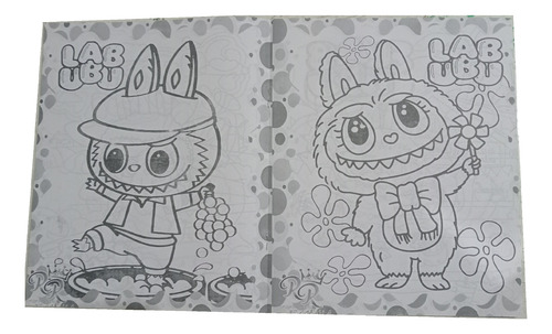 Monster Elfos Labubu Chabubu Paq 20 Libros Iluminar Colorear