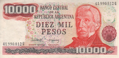 Bottero 2494 - Billete De 10.000 Pesos Ley Año 1982 - Xf