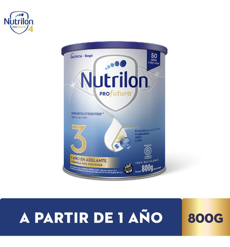 Leche En Polvo Nutrilon Profutura 3 Lata 800 Gr X 12 Un