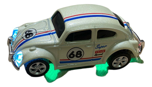 Fusca Classico Vw Controle Remoto Rc Brinquedo Jp485 Branco Insp Herbie