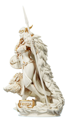 Estátua Imagem Freya Mitologia Nórdica - Versão Heróica Cor Cor Mármore Dourado