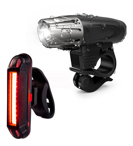 Luces Para Bicicleta Led Usb Recargables Gadnic Kit 2