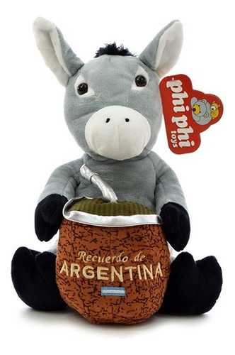 Peluche Burro Con Mate Apego Recuerdo Infantil