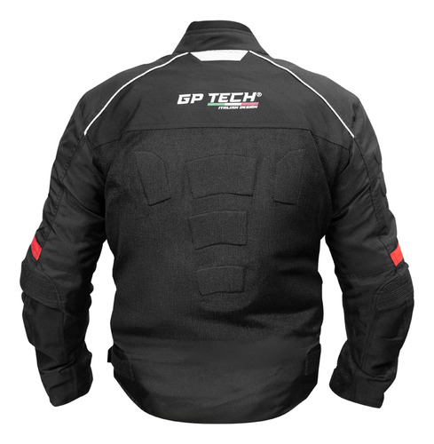 Kit Jaqueta Vent Preta Com Proteção + Luva Supreme Gp Tech