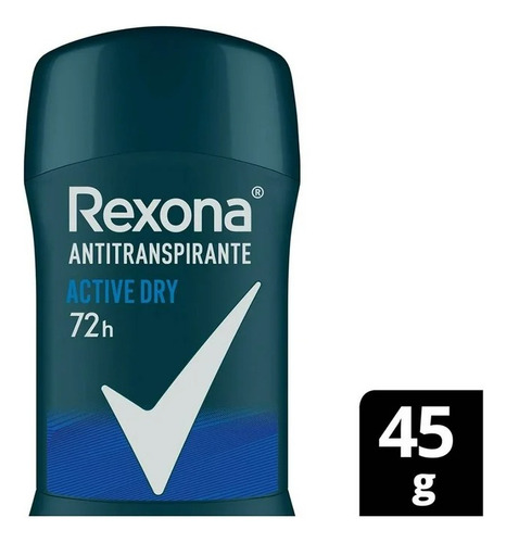 2 Pza Antitranspirante Rexona Men Active Dry 45 G