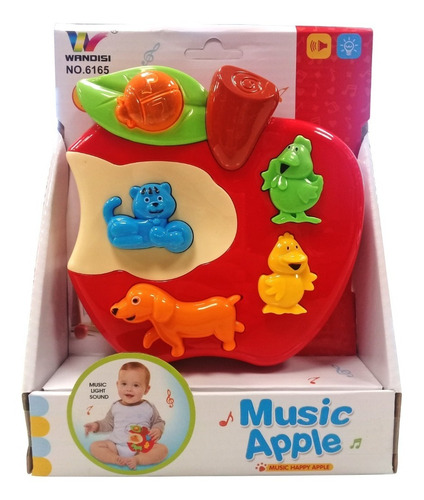 Imagen 1 de 2 de Musical Infatil Manzanita Luz Y Sonido Full (25022)