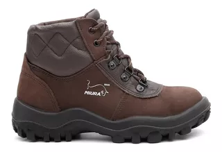 Bota Botina Nobuck Miura Safetline Bico Pvc Cafe