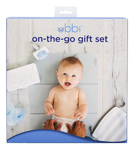 Ubbi On-the-go Gift Set, Baby Essentials, Incluye Cambiador 