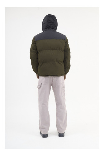 Campera Capucha Removible Vart Esteroids Verde Milita