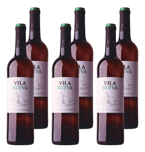 Kit 6 Vinhos Vila Ruiva Region Alentejano Bco Portugal 750ml
