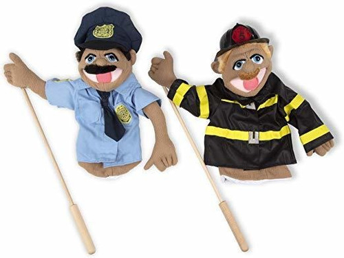 Melissa & Doug Rescate Conjunto De Marionetas - Oficial De P