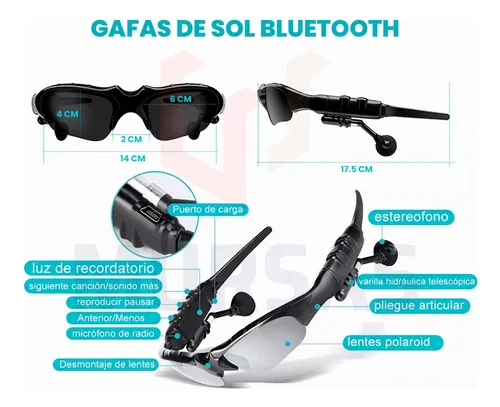 Gafas De Sol Y Audífonos Inalámbricos Bluetooth Unisex