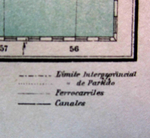 Mapa Provincia De Buenos Aires Ferrocarriles Plano 1935 (Usado)