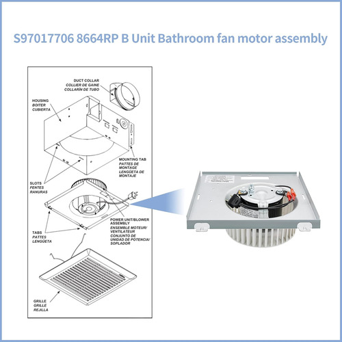 S97017706 8664rp B Unidad Conjunto De Motor De Ventilador De