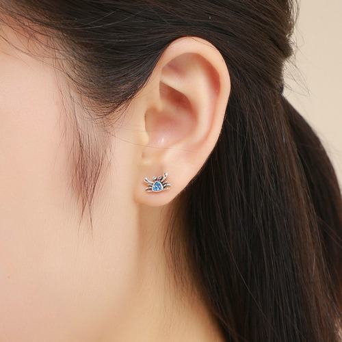 ª Pendientes Little Crab S925 De Plata De Ley