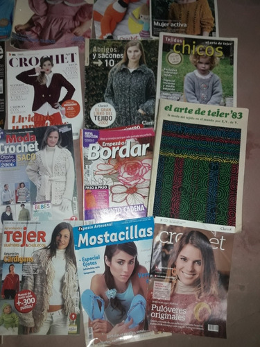Lote De 32 Revistas De Tejido, Bordado, Moda Y Crochet (Usado)