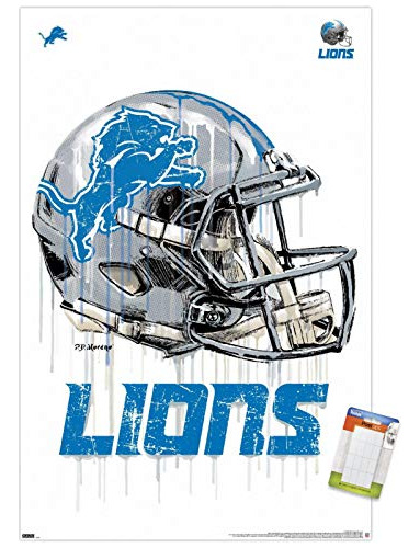 Trends International Nfl Detroit Lions - Drip Helmet 20 Wall