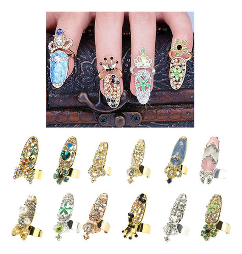 Anillo De Uñas Con Forma De Lazo En V Para Mujer, 105 V, Dis