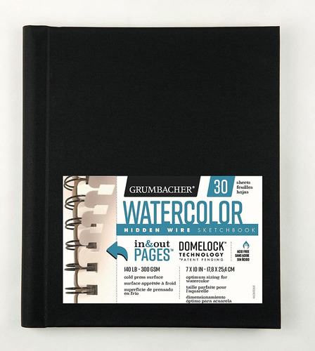 Grumbacher Watercolor - Cuaderno De Dibujo (tapa Dura, Con P