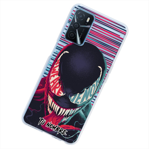 Funda Para Oppo Venom Spiderman Con Tu Nombre