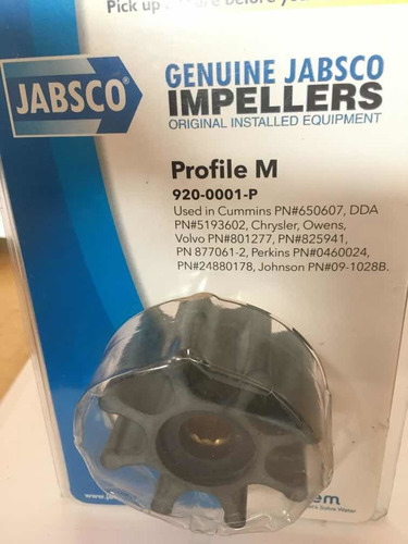 Impeller Profile M 920-0001-p.  Marca Jabsco