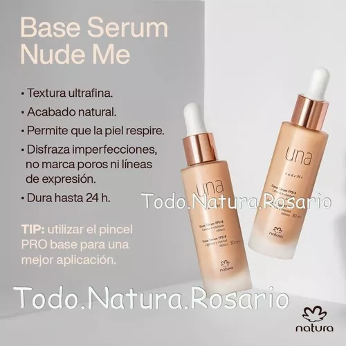 Base Sérum Nude Me Natura Una 30ml Todo Natura Rosario