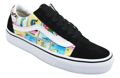 Tenis Vans Old Skool Vn0a4u3bwn1 Los Vans Multi/tr Wht 