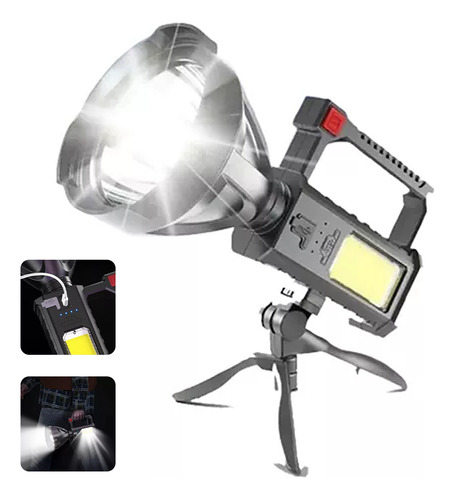 Linterna Cacería Light Super Ak47 Usb Recargable+trípode