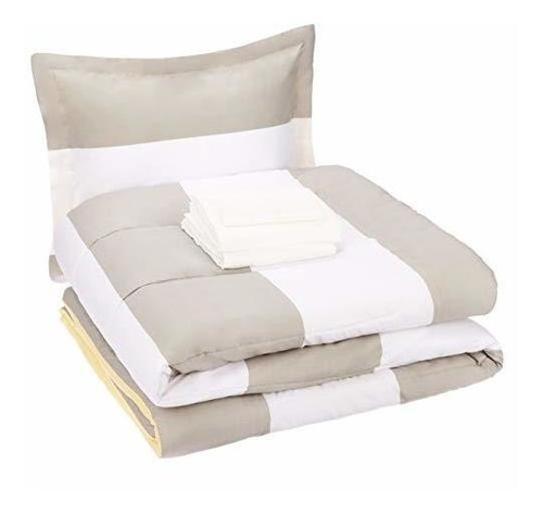 Basics De 5 Piezas Liviana Microfibra Bed-in-a-bag Comforter
