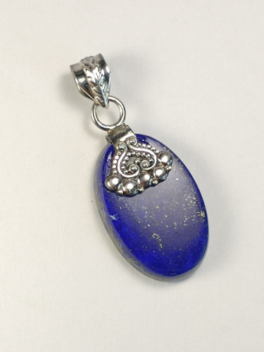 Dije Lapislazuli Natural Plata 925