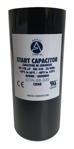 Appli Parts Condensador Capacitor Arranque 88-108 Mfd (
