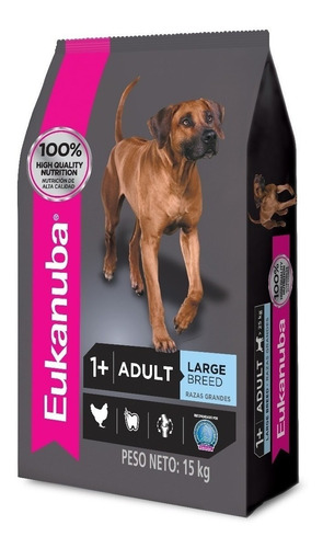Imagen 1 de 1 de Alimento Eukanuba para perro adulto de raza grande sabor mix en bolsa de 15 kg