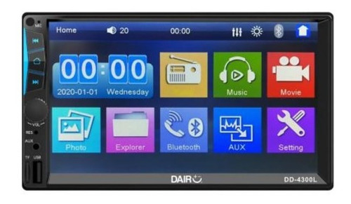 Radio Para Auto Dairu 2 Din/usb/bt/7 /m-link