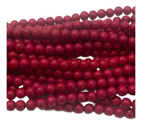 Pasta Turquesa Tinto 6mm Piedra Bisutería Pulsera 3 Tiras