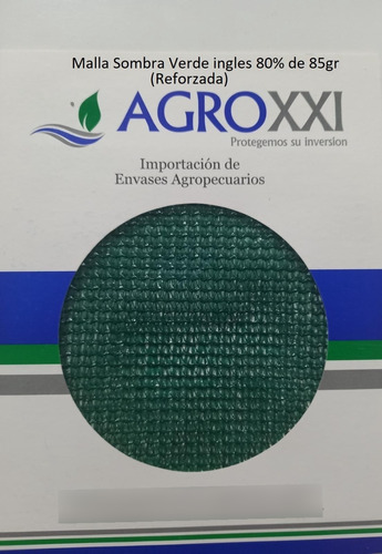 Rollo De Malla Sombra Verde 80%  4x100m Protección Uv